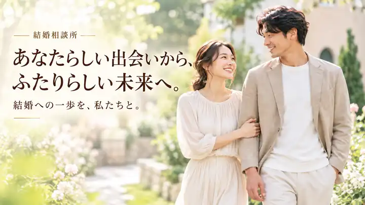 あなたらしい出会いから、ふたりらしい未来へ。結婚への一歩を、私たちと。