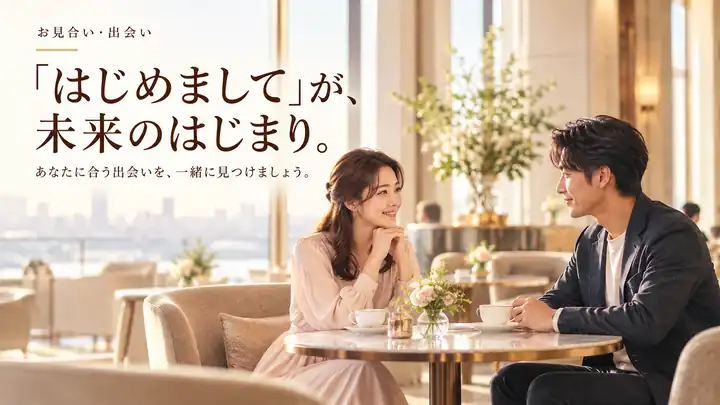 「はじめまして」が、未来のはじまり。あなたに合う出会いを、一緒に見つけましょう。