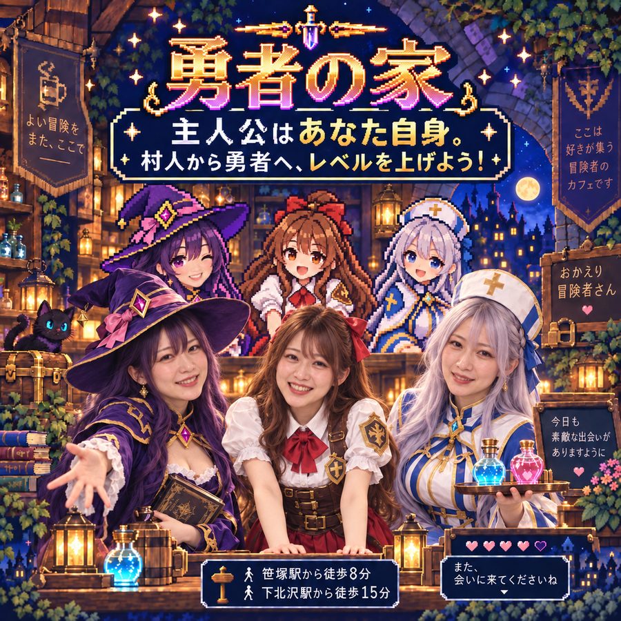 RPGコンカフェ 勇者の家 — 主人公はあなた自身。村人から勇者へ、レベルを上げよう！ 笹塚駅から徒歩8分・下北沢駅から徒歩15分