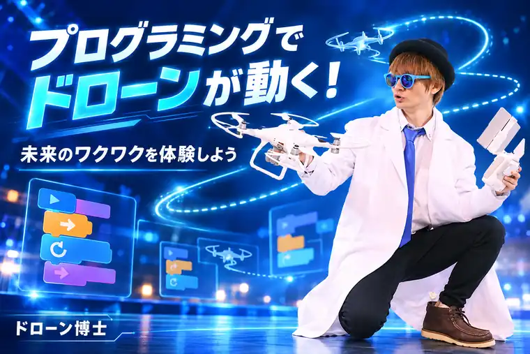 プログラミングでドローンが動く 未来のワクワクを体験しよう