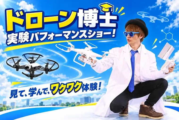 ドローン博士 実験パフォーマンスショー