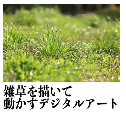 雑草を描いて動かすデジタルアート