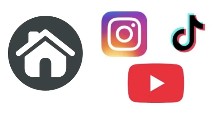 ホームページ・Instagram・TikTok・YouTube のアイコン