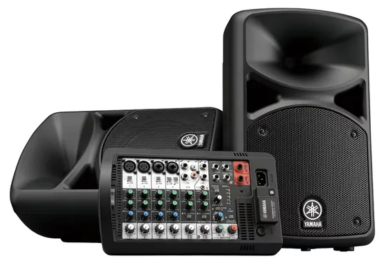 YAMAHA STAGEPAS のスピーカーとミキサー