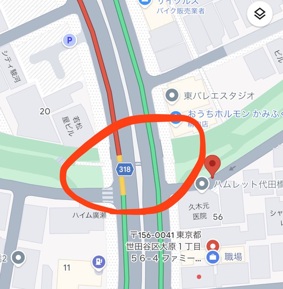 緑道のトンネル入口