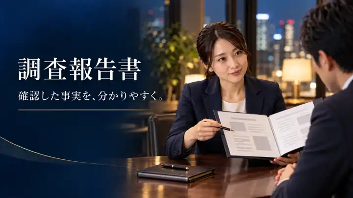 調査報告書 確認した事実を分かりやすく